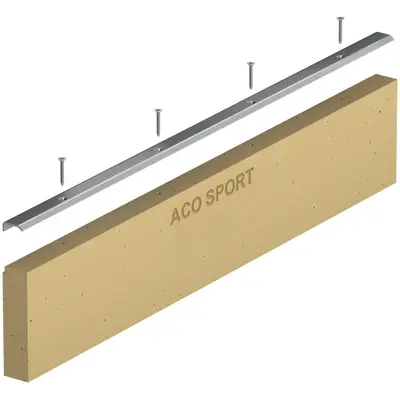 Bordo con guida zincata per shockpad e accessori di fissaggio V2A