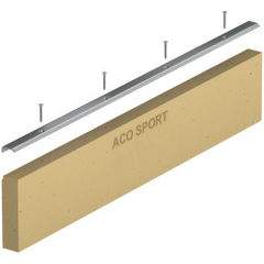 Plateau avec rail de serrage en aluminium et accessoires de fixation V2A
