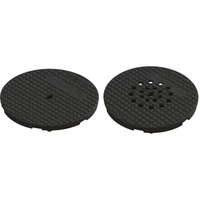 Schachtabdeckung Klasse D 400,  mit Vollguss-Deckel Classic Top mit KANALISATION eingegossen, mit Betonsockel, NW 600