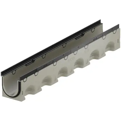 Multiline Seal in  V 100 Corpo di canaletto con guarnizione a labbro per collegamento verticale DN 100