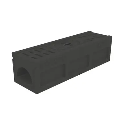 Monoblock PD 100 V &Eacute;l&eacute;ment de r&eacute;vision avec grille en fonte avec joint &agrave; l&egrave;vre pour raccord &eacute;tanche vertical DN 100 nature / anthracite-noir