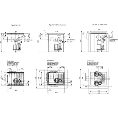 Station de relevage des eaux us&eacute;es pour eau chaude Sinkamat-HW
