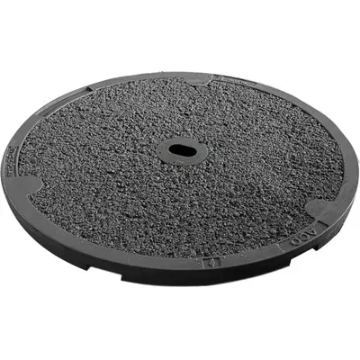 Dispositif de fermeture classe D 400, avec socle en b&eacute;ton, avec couvercle Street Top, r&eacute;glable NIVOPLAN, DN 600