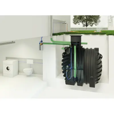 Rain4me Komplettset Haus & Garten Professional Zisterne