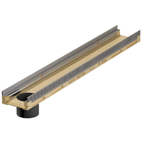 Multiline V 100 Caniveau petite hauteur avec manchon en PE integré DN 100 pour sortie verticale