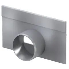 Stirnwand f&uuml;r Flachrinne V 100, mit Stutzen DN 50