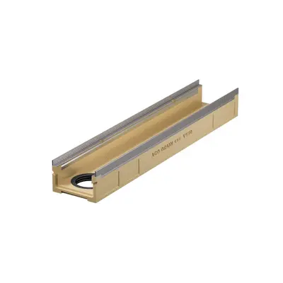 Multiline FL V 150 Canaletto a basso spessore cm con guarnizione a labbro per collegamento verticale DN 100, telaio acciaio zincato / acciaio inox / g