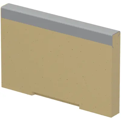 Kombistirnwand f&uuml;r Flachrinne V 150
