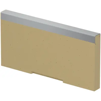 Plaque frontale combin&eacute;e pour caniveau petite hauteur, V 200