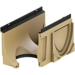 Swissdrain SD 200 avec joint &agrave; l&egrave;vre pour sortie verticale et pr&eacute;form&eacute;es lat&eacute;rales
