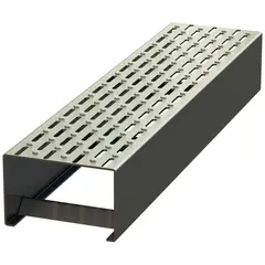 Grille &agrave; fente longitudinale pour &eacute;l&eacute;ment de service pour rehausse &agrave; fente V 100
