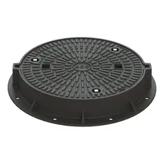 Couvercle classe D 400 en fonte pour DN 600, sp&eacute;ciale &eacute;tanche et retenue, DN 600