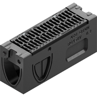Elément de revision RD 150 V avec grille en fonte GGG avec joint à lèvre pour sortie verticale DN 100