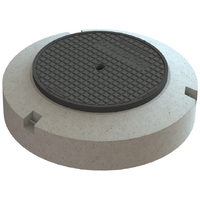 Couvercle classe D 400, avec couvercle en fonte Classic Top avec inscriprion KANALISATION, avec socle en béton et cadre réglabe NIVOPLAN pour regard