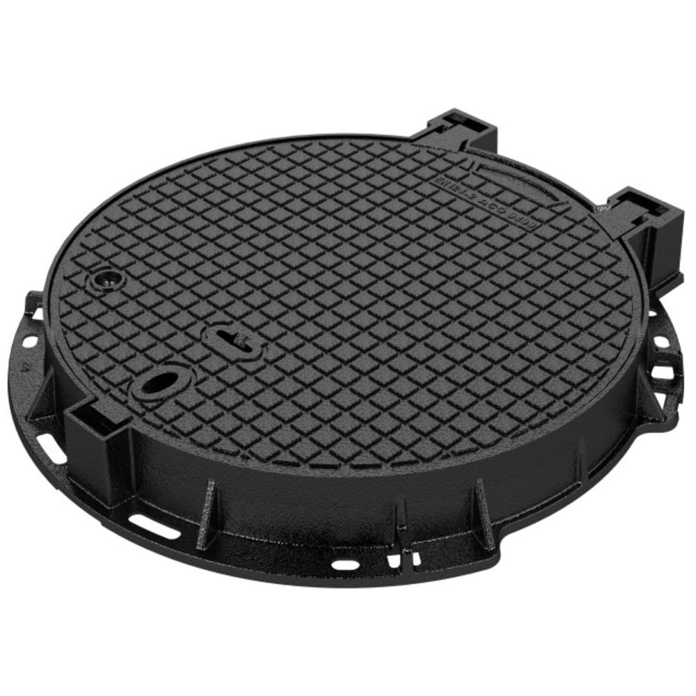 Chiusino per pozzetti classe D 400, NW 800, in ghisa, con flangia