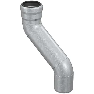 GM-X Coudes - Manchon enfichable 1 A, tubes de saut, d&eacute;calage : 130 mm