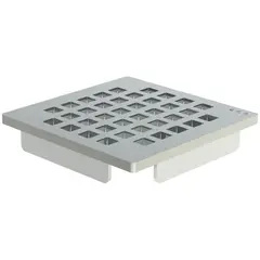 Griglia design "Quadrato" 95 x 95, acciaio inox 1.4301 , classe L 15 