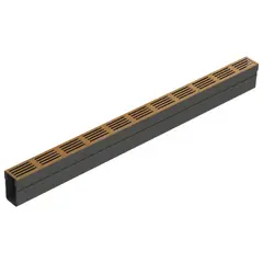 Slimline Rinnenk&ouml;rper mit Rost aus Cortenstahl