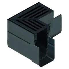 Eckelement mit Rost aus Aluminium
