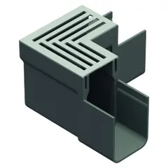 Elemento angolare con griglia in acciaio inox