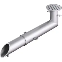 Goulotte de balcon avec bec horizontal et manchon (2 pi&egrave;ces)