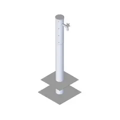 Versorgungss&auml;ule rund &oslash;104 mm ohne Elektroanschluss mit Abdichtungsflansch