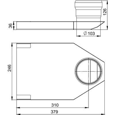 Support de tuyau de descente pour canal plat