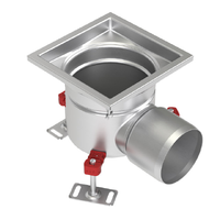 CleanPoint 1.4404, pezzo unico senza sifone per odori, corpo di scarico orizzontale DN 70 - DN 100