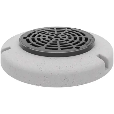 Grille de route classe F 900 avec socle en b&eacute;ton, NW 600
