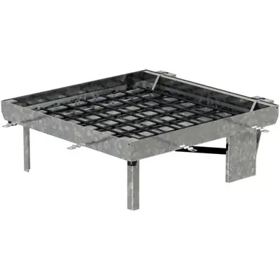 Uniface Chiusino per pozzetti con apertura assistita, telaio e coperchio in acciaio inox