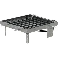 Uniface Chiusino per pozzetti con apertura assistita, telaio e coperchio in acciaio inox