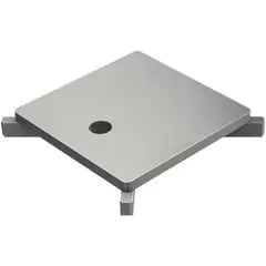 Coperchio chiuso piazza con cava circolare 10 mm