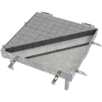 PAVING Chiusino per pozzetti con apertura assistita telaio e coperchio in acciaio zincato a fuoco
