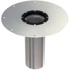 Verl&auml;ngerung mit Klebeflansch 150 mm