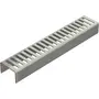 Grille &agrave; fente pour caniveau de balcon en acier inox