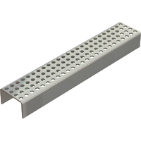 Grille perforée pour caniveau de balcon en acier inox