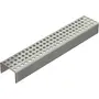Grille perfor&eacute;e pour caniveau de balcon en acier inox