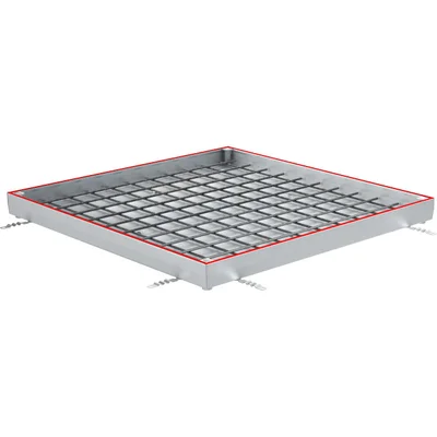 Uniface avec protection incendie, Cadre et couvercle en acier inox 1.4301