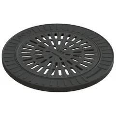 Griglia stradale classe B 125 appoggiato sull&rsquo;anello in cemento con telaio di compensazione, DN 600 - DN 800