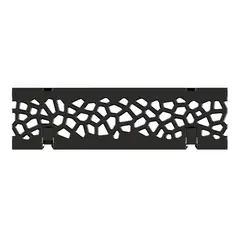 Grille en fonte Voronoi revêtement KTL, pour Swissdrain NW 100
