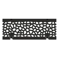 Grille en fonte Voronoi rev&ecirc;tement KTL, pour Swissdrain NW 150