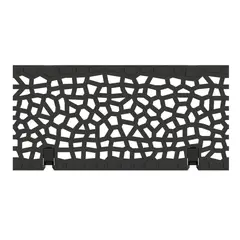 Grille en fonte Voronoi rev&ecirc;tement KTL, pour Swissdrain NW 200