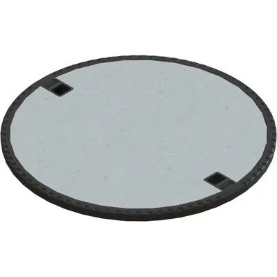 Chiusino per pozzetto classe 50 kN con coperchio BEGU nella sede dell'anello in cemento, DN 800