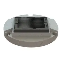 Griglia stradale rettangolare classe E 600, tipo 4, con zoccolo in calcestruzzo, regolabile in altezza NIVOPLAN, DN 520 / DN 370