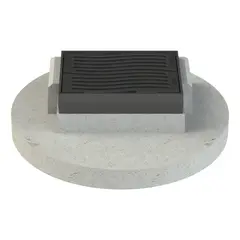 Grille de route carrée classe D 400, type 7 "Spresa", avec socle en béton et cadre réglable NIVOPLAN, DN 520 / DN 370