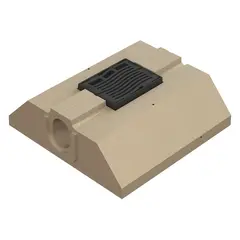 Dalle avec grille en fonte avec raccordement pour Monoblock S, ouvertures des deux cot&eacute;s