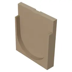 Plaque frontale Monoblock S, pour sortie du caniveau, raccordement de b&eacute;ton