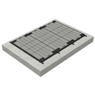 ACOmatic D 400 avec couvercle 1000 x 500, avec cadre en b&eacute;ton