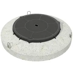 Couvercle b&eacute;tonn&eacute; classe D 400 avec socle en b&eacute;ton,selon la sp&eacute;cification de l'office technique du canton des Grisons