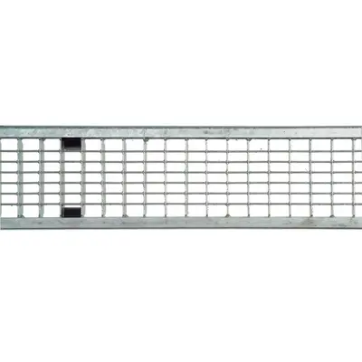 Grille caillebotis maille 23 x 23 , antid&eacute;rapant pour caniveaux &agrave; profil en U K